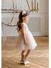 Pale Pink Pearls Beaded Flower Girl Dress